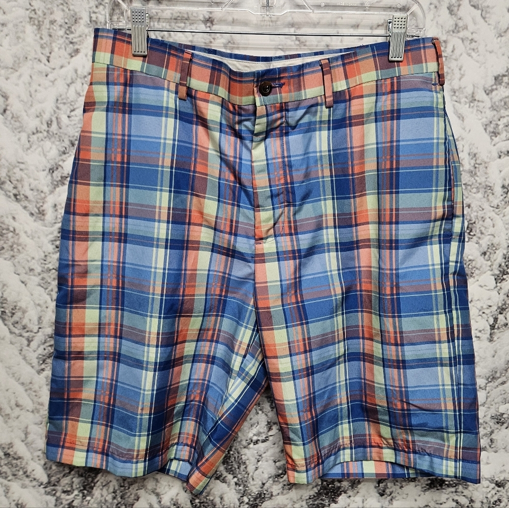 Jack Nicklaus Mens Easter Plaid Golf Shorts, Size 32 Spring Preppey